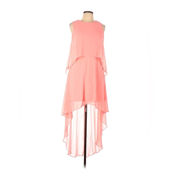 Bisou Bisou Light Pink High Low Hem Dress Size 14 - Picture 1 of 9